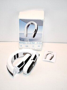 WXX Portable Neck Fan, Rechargeable 360° Cooling Personal Fan, Foldable Quiet We